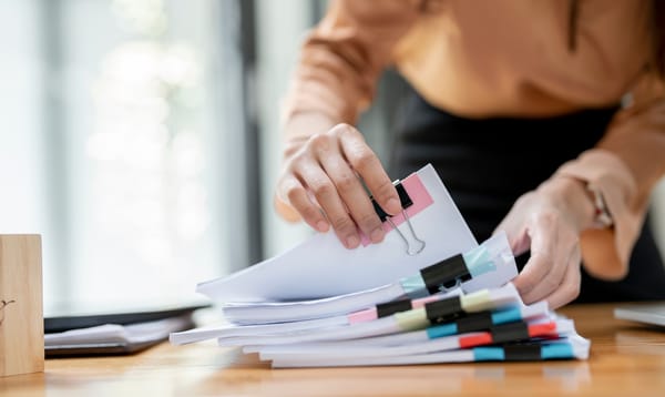 Organizing and storing important documents for home care